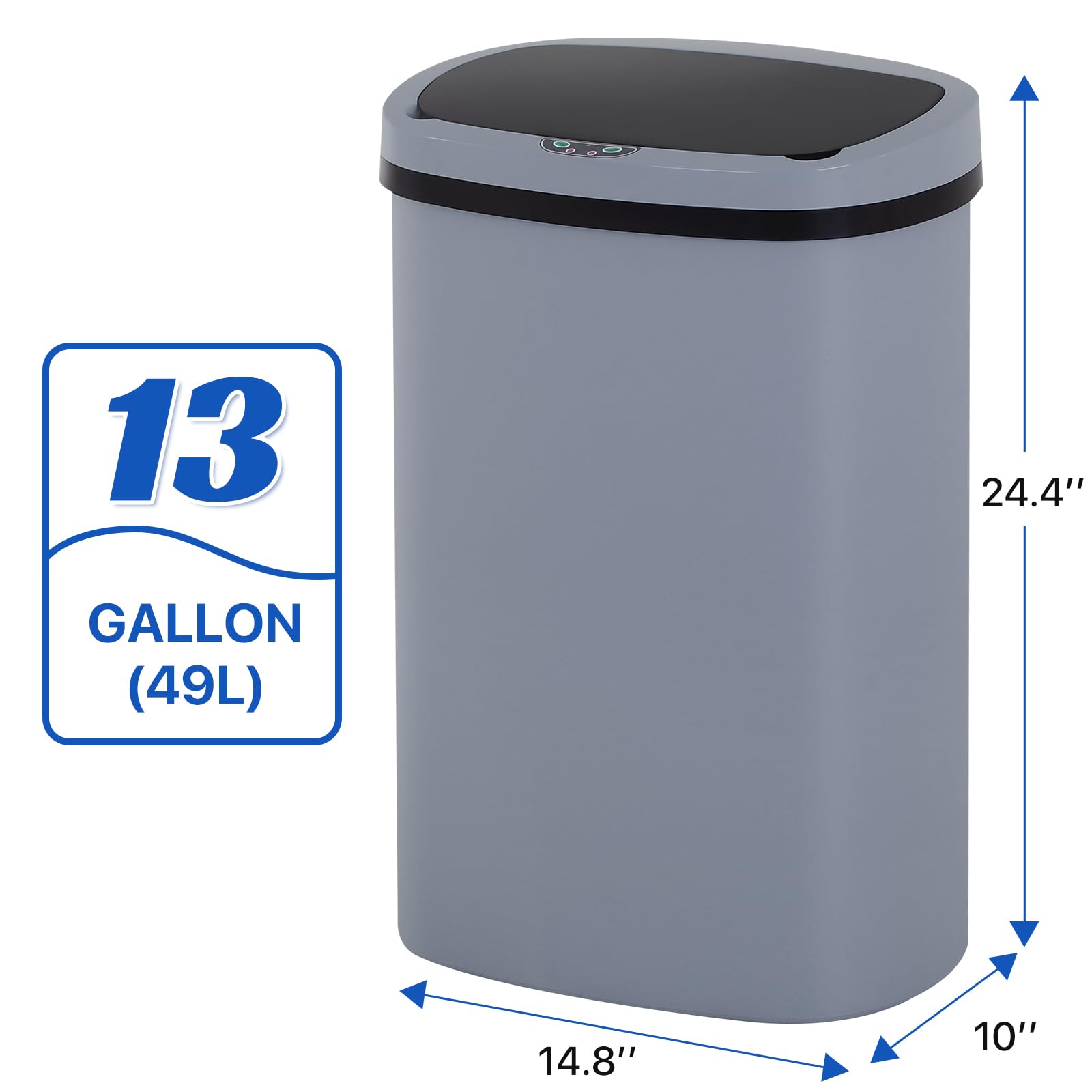 Amazon.com: Dkelincs 13 Gallon Trash Can with Lid Stainless Steel
